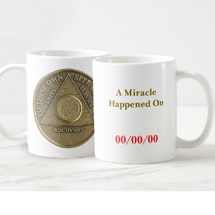 Taza De Café Una Milagro Ocurrió En La Fecha Personalizada Mone