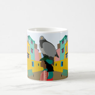 Taza De Café Una mujer con águila en la cabeza