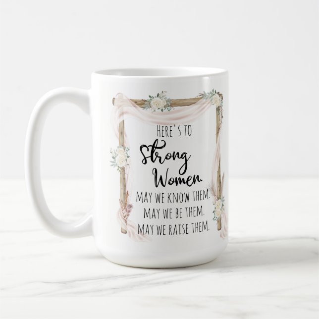 Taza De Café Una mujer fuerte cita al boho tribal (Izquierda)