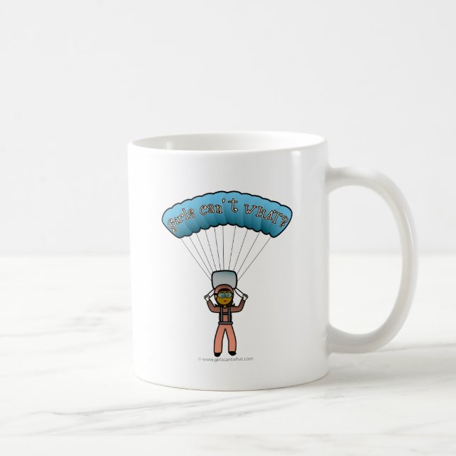 Taza De Café Una mujer oscura que cae en el cielo (Derecha)