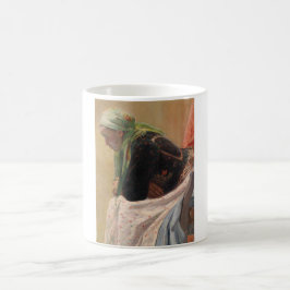 Taza De Café Una mujer profunda en el pensamiento (por Oleksa N