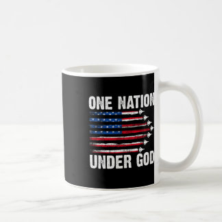 Taza De Café Una nación bajo Dios Bandera americana 4 de julio