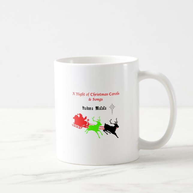 Taza De Café Una noche de Navidades villancicos y canciones Hak (Derecha)
