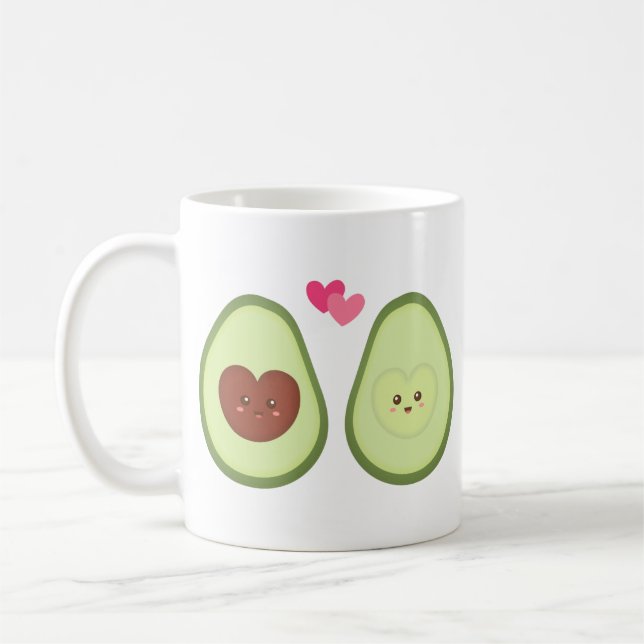 Taza De Café Una pareja de aguacate lindo enamorada, la otra mi (Izquierda)