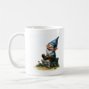 Taza De Café Una pintura de color de agua de un dulce genio