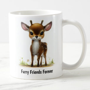 Taza De Café Una pintura digital de un ciervo muy lindo