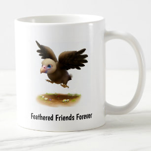Taza De Café Una pintura digital de un cóndor adorable