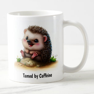 Taza De Café Una pintura digital de un erizo lindo