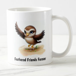 Taza De Café Una pintura digital de un halcón adorable