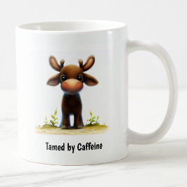 Taza De Café Una pintura digital de un joven alce lindo