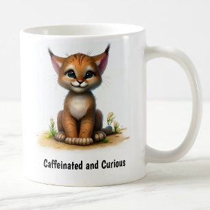 Taza De Café Una pintura digital de un lince lindo