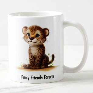Taza De Café Una pintura digital de un lindo guepardo