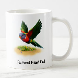 Taza De Café Una pintura digital de un Monte Apo Lorikeet