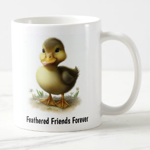 Taza De Café Una pintura digital de un pato adorable