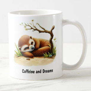 Taza De Café Una pintura digital de una adorable suricata