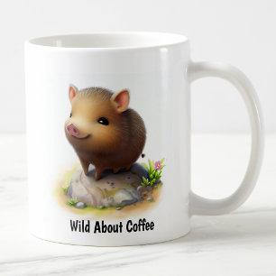 Taza De Café Una pintura digital de una guapa javelina