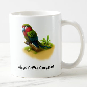 Taza De Café Una pintura digital de una linda guacamaya militar