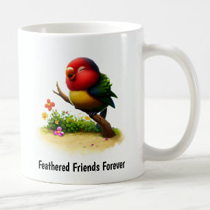 Taza De Café Una pintura digital de una linda historia colorida
