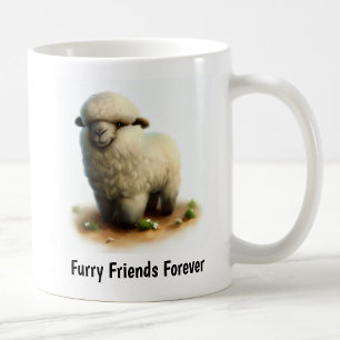 Taza De Café Una pintura digital de una oveja Karakul linda