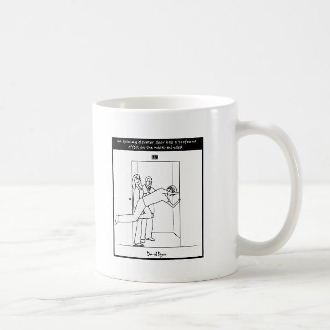 Taza De Café Una puerta del elevador de la abertura… (Derecha)