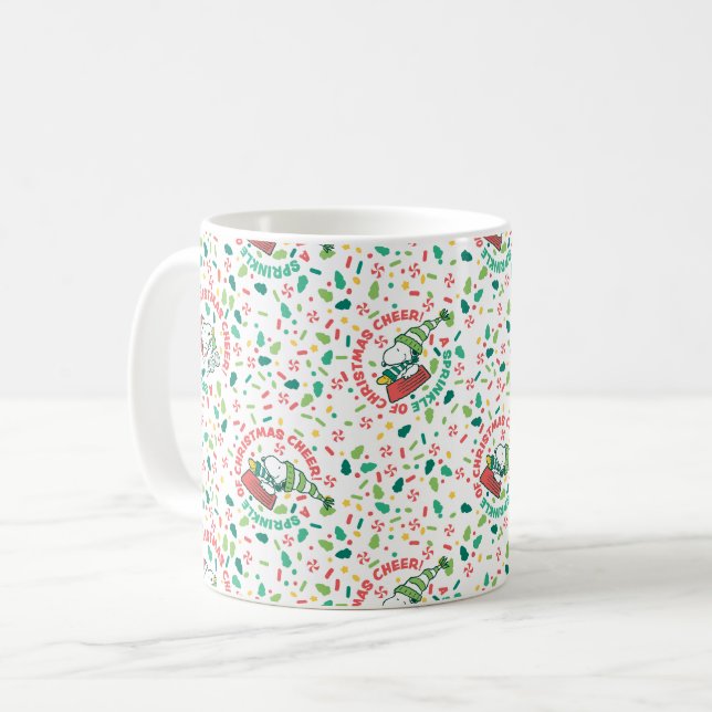 Taza De Café Una salpicadura de Navidades Patrón de Alegría (Anverso izquierdo)