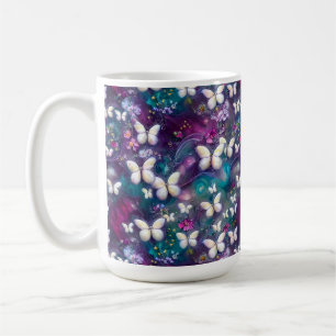 Taza De Café Una serie de diseño de mariposa mística 5