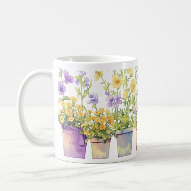 Taza De Café Una sinfonía de flores postizas (Izquierda)