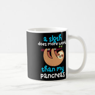 Taza De Café Una Sloth Funciona Más Que Mi Diabetes Pancreático