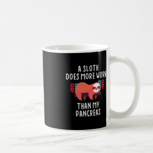 Taza De Café Una Sloth Hace Más Trabajo Que Mi Páncreas - Diabe