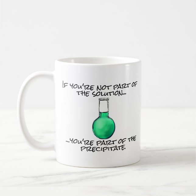 Taza De Café Una solución científica divertida (Izquierda)