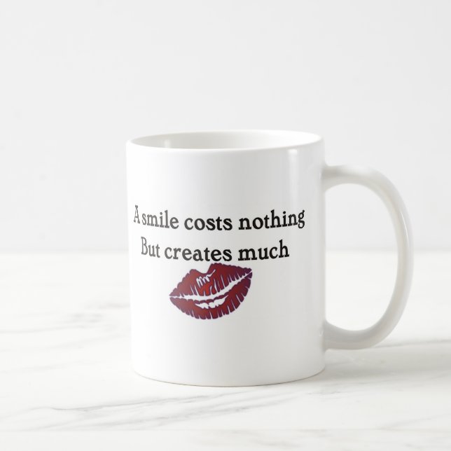Taza De Café Una sonrisa no cuesta nada sino crea mucho (Derecha)
