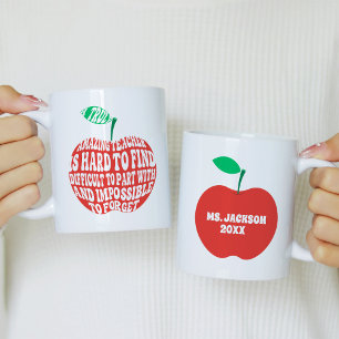 Taza De Café Una Tipografía de Manzana de Maestro Verdaderament
