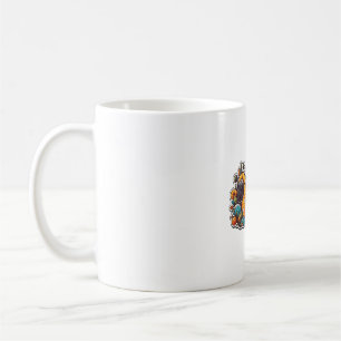 Taza De Café Una Tortuga Colorida Y Graciosa En Un Scooter