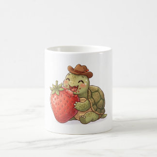 Taza De Café una tortuga linda come una fresa