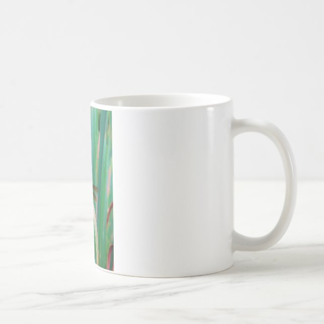 Taza De Café Una verde azulada libélula teñida con collares (Derecha)