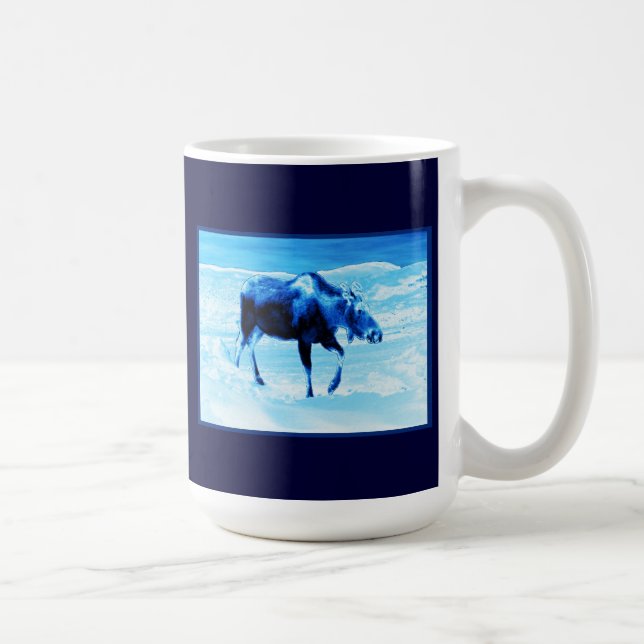 Taza De Café Una Vez En Un Moose Azul (Derecha)