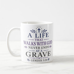 Taza De Café Una vida que camina con Dios nunca termina en una