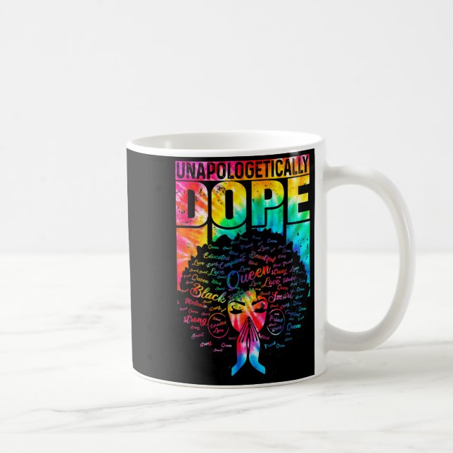 Taza De Café Unalogetically Black Pride Melanin African Tie Dye (Derecha)