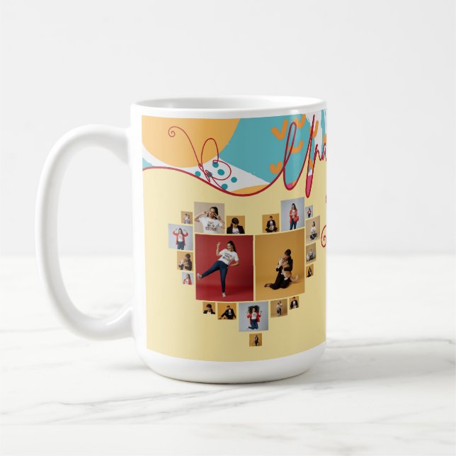 Taza De Café Unapologetic Personalized Feminine Photo Collage (Izquierda)
