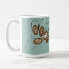 Taza De Café Uñas de Dinero Antiguo