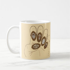 Taza De Café Uñas de Dinero Antiguo