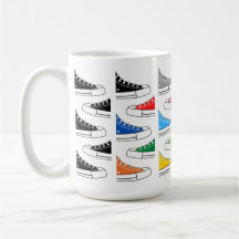 Unas zapatillas coloridas de 15 oz. Coffee Tea Mug