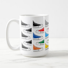 Taza De Café Unas zapatillas coloridas de 15 oz. Coffee Tea Mug