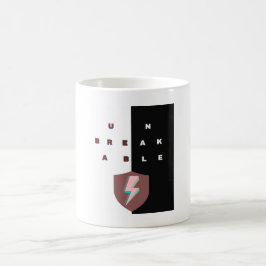 Taza De Café UNBREAKABLE Mug — Motivational Typography