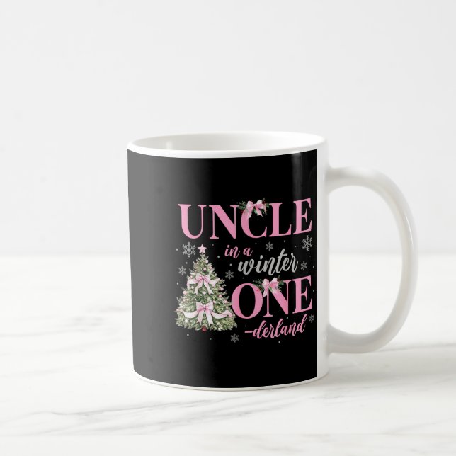 Taza De Café Uncle In A Winter Onederland Birthday Girl Christm (Derecha)