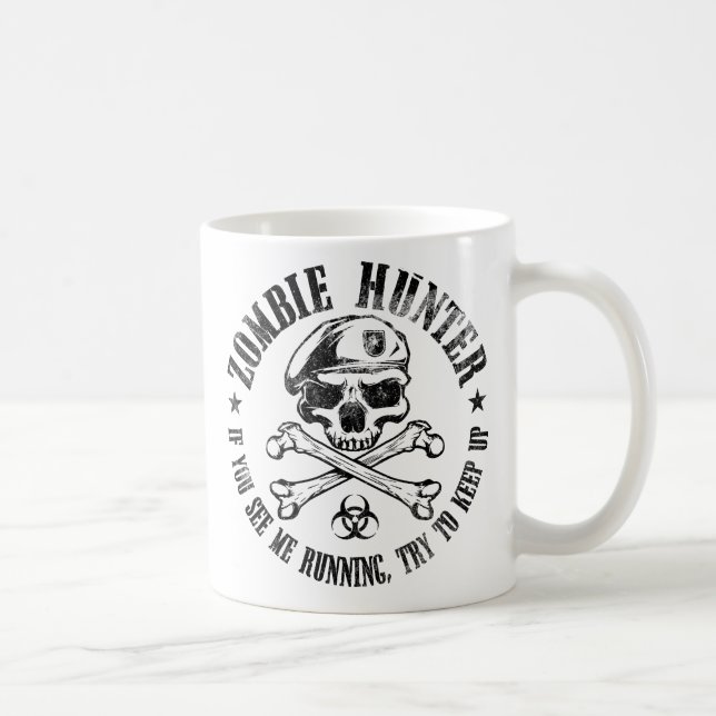 Taza De Café undead del cazador del zombi que viven (Derecha)