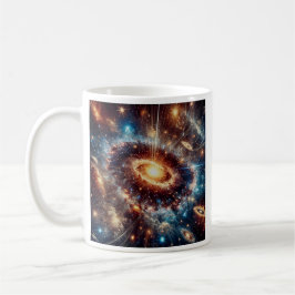 Taza De Café Une galaxie lumineuse tourbillonne.