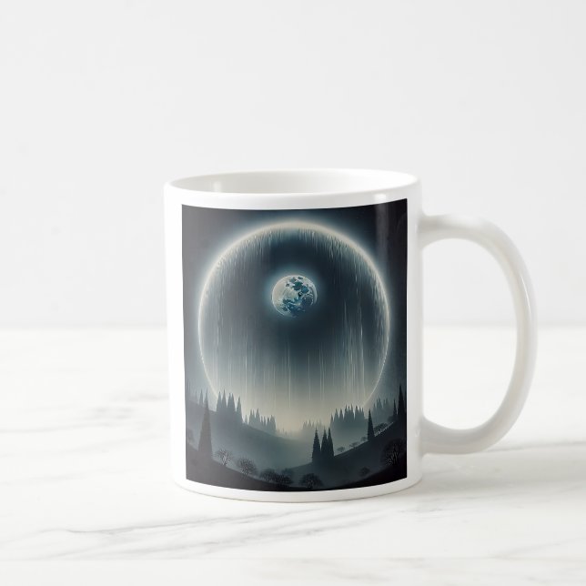 Taza De Café Une planète entouré d'un halo lumineux. (Derecha)