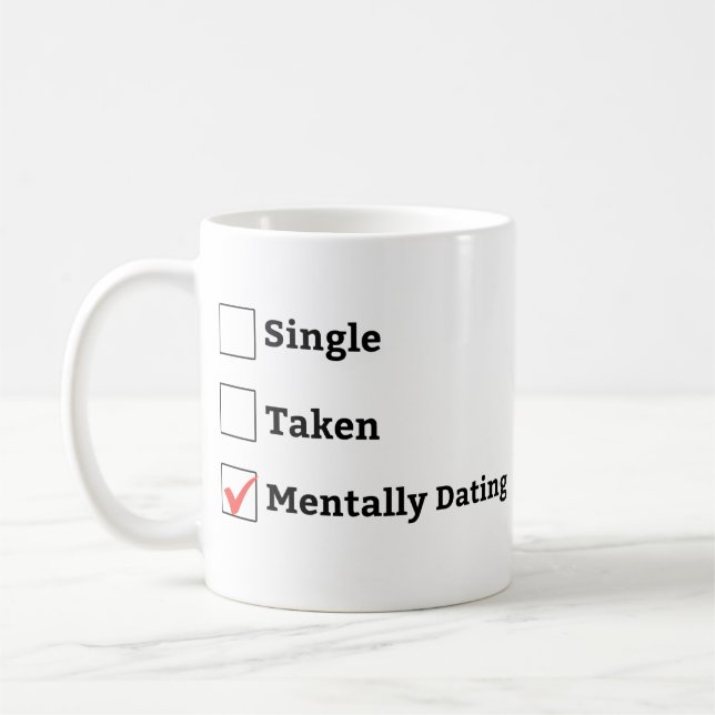 Taza De Café Única cita mental, estado de relación (Izquierda)
