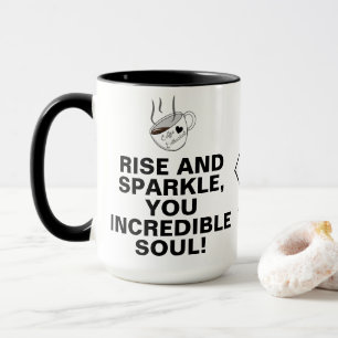 Taza de café única con citas motivadoras novedosas